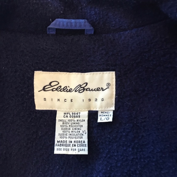 Classic Eddie Bauer Men’s Fleece Lined Coat - Picture 8 of 8